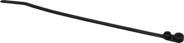 Thomas & Betts - 7.8" Long Black Nylon Mountable Cable Tie - 50 Lb Tensile Strength, 1.4mm Thick, 3-3/8" Max Bundle Diam - All Tool & Supply