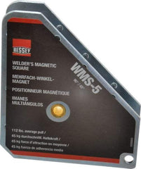 Bessey - 3-3/4" Wide x 3/4" Deep x 4-3/8" High Magnetic Welding & Fabrication Square - 112 Lb Average Pull Force - All Tool & Supply