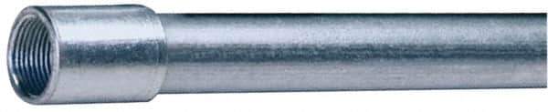 Made in USA - 1/2" Trade Size, 10' Long, Rigid Conduit - Steel, 1/2" ID - All Tool & Supply