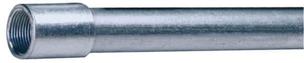 Made in USA - 3/4" Trade Size, 10' Long, Rigid Conduit - Steel, 3/4" ID - All Tool & Supply