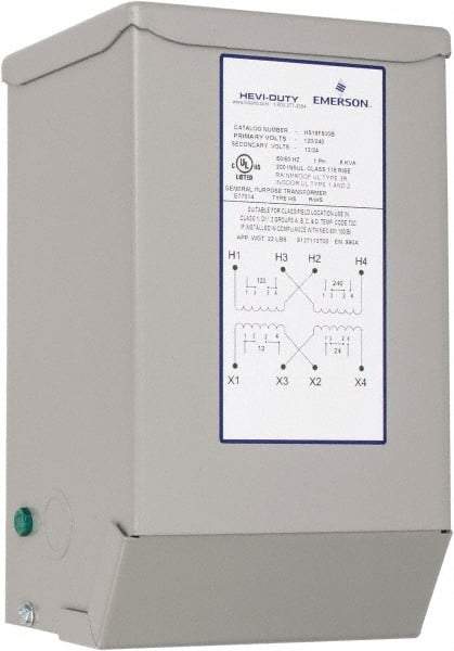 Sola/Hevi-Duty - 120/240 Input Volt, 12/24 Output Volt, 60 Hz, Buck Boost Transformer - 1 Phase, 6 Inch Wide x 5 Inch Deep x 10 Inch High, cULus Listed E77014 - All Tool & Supply