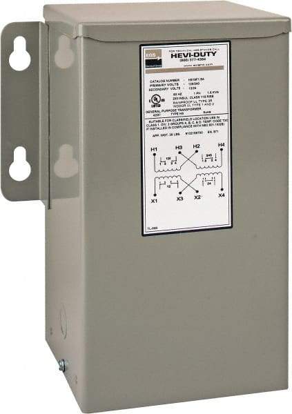 Sola/Hevi-Duty - 120/240 Input Volt, 12/24 Output Volt, 60 Hz, Buck Boost Transformer - 1 Phase, 10 Inch Wide x 7 Inch Deep x 12 Inch High, cULus Listed E77014 - All Tool & Supply