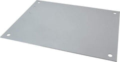 Wiegmann - 13" OAW x 17" OAH Powder Coat Finish Electrical Enclosure Back Panel - 20" x 16" Box, 14 Gauge Steel, Use with B201607CH/B201609CH/LOH201606/N12162006/N12162008/N12201606/N12201608/N12201610/N12201612/RHC201606 - All Tool & Supply