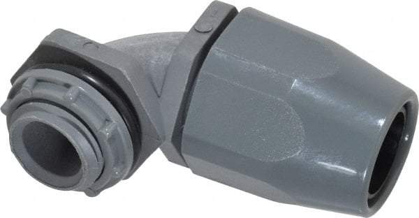 Thomas & Betts - 3/8" Trade, Thermoplastic Threaded Angled Liquidtight Conduit Connector - Insulated - All Tool & Supply