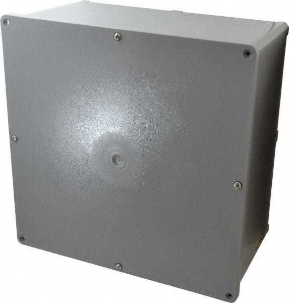 Thomas & Betts - Thermoplastic Junction Box Enclosure Screw Flat Cover - NEMA 4, 4X, 12" Wide x 12" High x 6" Deep, Corrosion Resistant - All Tool & Supply