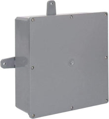 Thomas & Betts - Thermoplastic Junction Box Enclosure Screw Flat Cover - NEMA 4, 4X, 12" Wide x 12" High x 4" Deep, Corrosion Resistant - All Tool & Supply