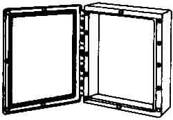 Thomas & Betts - Thermoplastic Standard Enclosure Hinge Flat Cover - NEMA 1, 2, 3, 4, 12, 3S, 3SX, 3X, 4X, 24-1/2" Wide x 30-1/2" High x 9-1/2" Deep - All Tool & Supply