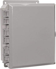 Thomas & Betts - Polycarbonate Standard Enclosure Hinge Flat Cover - NEMA 1, 2, 3, 4, 12, 3S, 3SX, 3X, 4X, 8" Wide x 10" High x 4" Deep, Impact Resistant - All Tool & Supply