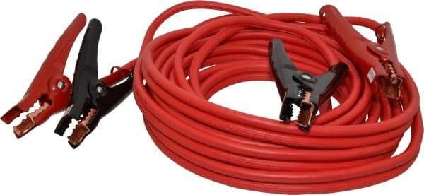 Southwire - 25 Ft. Long, 250 Amperage Rating, Insulated No Shock Sidekick Clamp - Red, 4 Wire Guage - All Tool & Supply