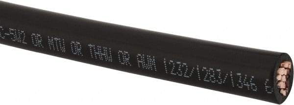 Southwire - 4 AWG, 19 Strand, Black Machine Tool Wire - PVC, Acid, Moisture and Oil Resistant, 500 Ft. Long - All Tool & Supply