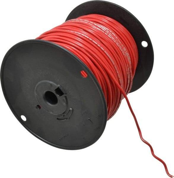 Southwire - 14 AWG, 41 Strand, Red Machine Tool Wire - PVC, Acid, Moisture and Oil Resistant, 500 Ft. Long - All Tool & Supply