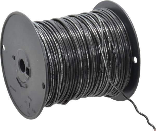 Southwire - 14 AWG, 41 Strand, Black Machine Tool Wire - PVC, Acid, Moisture and Oil Resistant, 500 Ft. Long - All Tool & Supply