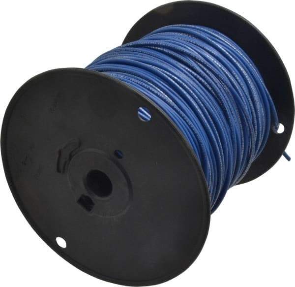 Southwire - 14 AWG, 41 Strand, Blue Machine Tool Wire - PVC, Acid, Moisture and Oil Resistant, 500 Ft. Long - All Tool & Supply