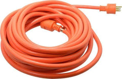 Southwire - 50', 14/3 Gauge/Conductors, Multicolor Indoor & Outdoor Extension Cord - 1 Receptacle, 15 Amps, 125 VAC, UL SJTOW, NEMA 5-15P, 5-15R - All Tool & Supply