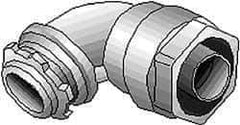 Thomas & Betts - 2-1/2" Trade, Malleable Iron Threaded Angled Liquidtight Conduit Connector - Insulated - All Tool & Supply