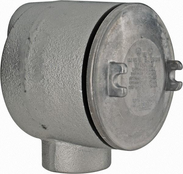 Thomas & Betts - (2) 2" Knockouts, Iron Round Junction Box - 5-3/4" Overall Width x 4.06" Overall Depth - All Tool & Supply