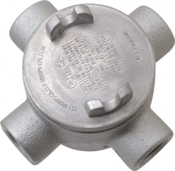 Thomas & Betts - (4) 3/4" Knockouts, Iron Round GUAX - 3-1/2" Overall Width x 2" Overall Depth - All Tool & Supply