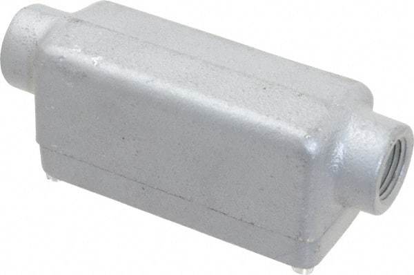 O-Z/Gedney - C Body, 1/2" Trade, Rigid Malleable Iron Conduit Body - Rectangle, 3.69" OAL, Hazardous Locations - All Tool & Supply