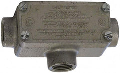 O-Z/Gedney - T Body, 1/2" Trade, Rigid Malleable Iron Conduit Body - Rectangle, 3.69" OAL, Hazardous Locations - All Tool & Supply