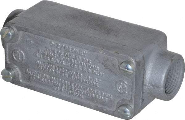 O-Z/Gedney - C Body, 3/4" Trade, Rigid Malleable Iron Conduit Body - Rectangle, 1" OAL, Hazardous Locations - All Tool & Supply