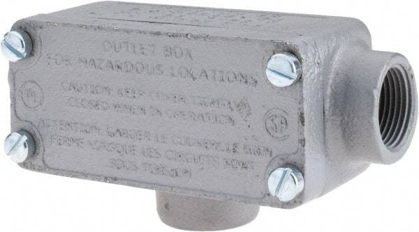 O-Z/Gedney - T Body, 3/4" Trade, Rigid Malleable Iron Conduit Body - Rectangle, 1" OAL, Hazardous Locations - All Tool & Supply