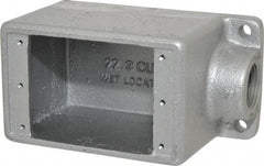 Thomas & Betts - 1 Gang, (1) 3/4" Knockout, Iron Rectangle Device Box - 2-3/4" Overall Width - All Tool & Supply