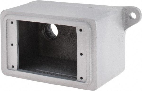 O-Z/Gedney - 1 Gang, 3/4" Knockouts, Iron Rectangle Outlet Box - Weather Resistant - All Tool & Supply