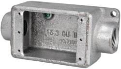 Thomas & Betts - 1 Gang, (2) 3/4" Knockouts, Iron Rectangle Device Box - Zinc Plated - All Tool & Supply