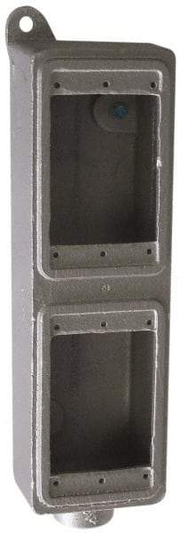 O-Z/Gedney - 1 Gang, 3/4" Knockouts, Iron Rectangle Device Box - Aluminum Enamel, Zinc Electroplated - All Tool & Supply