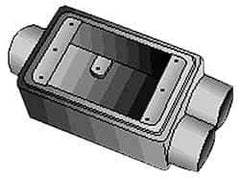 Thomas & Betts - 2 Gang, (2) 1/2" Knockouts, Iron Rectangle Device Box - Zinc Plated - All Tool & Supply