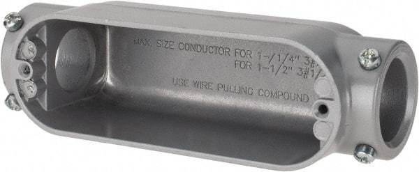 Hubbell Killark - Form Set Screw, C Body, 1-1/4" Trade, EMT Aluminum Conduit Body - Oval, 8-7/16" OAL, Dry Locations - All Tool & Supply