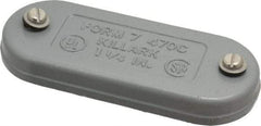 Hubbell Killark - 1-1/4" Trade, Cast Iron Conduit Body Cover Plate - Use with Form 7 Conduit Bodies - All Tool & Supply