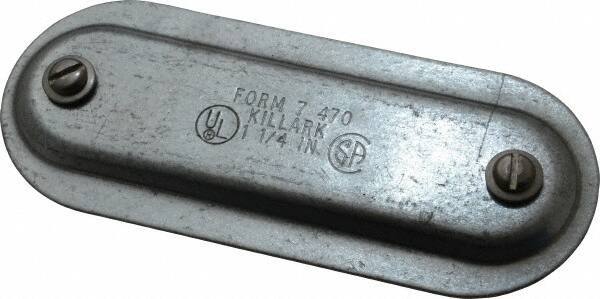 Hubbell Killark - 1-1/4" Trade, Steel Conduit Body Cover Plate - Use with Form 7 Conduit Bodies - All Tool & Supply