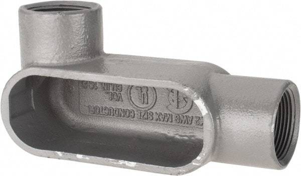 Hubbell Killark - Form 7, LL Body, 1-1/4" Trade, IMC, Rigid Iron Conduit Body - Oval, 6-13/16" OAL, 19-1/2 cc Capacity, Gray, Hazardous & Wet Locations - All Tool & Supply