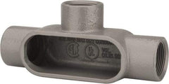 Hubbell Killark - Form 7, T Body, 1-1/4" Trade, IMC, Rigid Iron Conduit Body - Oval, 8 & 11-7/8" OAL, 20 cc Capacity, Gray, Hazardous & Wet Locations - All Tool & Supply