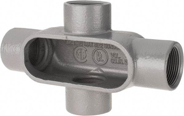 Hubbell Killark - Form 7, X Body, 1-1/4" Trade, IMC, Rigid Iron Conduit Body - Oval, 8 & 9-1/2" OAL, 20 cc Capacity, Gray, Hazardous & Wet Locations - All Tool & Supply