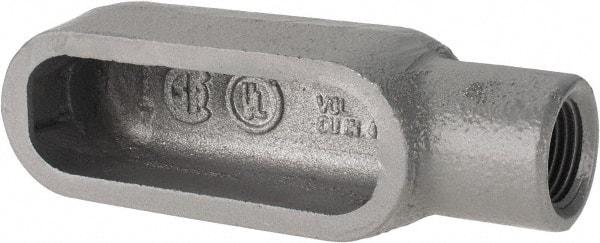 Hubbell Killark - Form 7, E Body, 1/2" Trade, IMC, Rigid Iron Conduit Body - Oval, 4-11/16" OAL, 4 cc Capacity, Gray, Hazardous & Wet Locations - All Tool & Supply