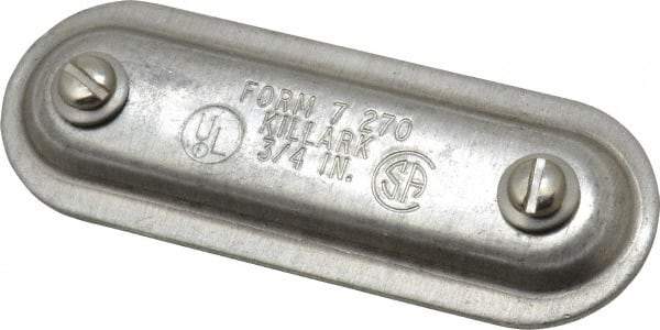 Hubbell Killark - 3/4" Trade, Aluminum Conduit Body Cover Plate - Use with Form 7 Conduit Bodies - All Tool & Supply