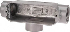 Hubbell Killark - Form 85, T Body, 1-1/2" Trade, IMC, Rigid Aluminum Conduit Body - Oval, 9-3/16" OAL, 33 cc Capacity, Hazardous & Wet Locations - All Tool & Supply