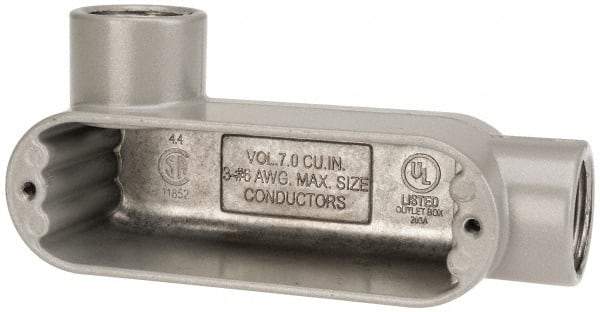 Hubbell Killark - Form 85, LL Body, 3/4" Trade, IMC, Rigid Aluminum Conduit Body - Oval, 5-3/8" OAL, 7 cc Capacity, Hazardous & Wet Locations - All Tool & Supply