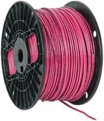 Southwire - THHN/THWN, 14 AWG, 15 Amp, 500' Long, Solid Core, 1 Strand Building Wire - Red, Thermoplastic Insulation - All Tool & Supply