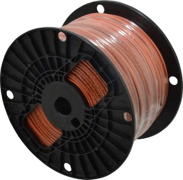 Southwire - THHN/THWN, 14 AWG, 15 Amp, 500' Long, Solid Core, 1 Strand Building Wire - Orange, Thermoplastic Insulation - All Tool & Supply