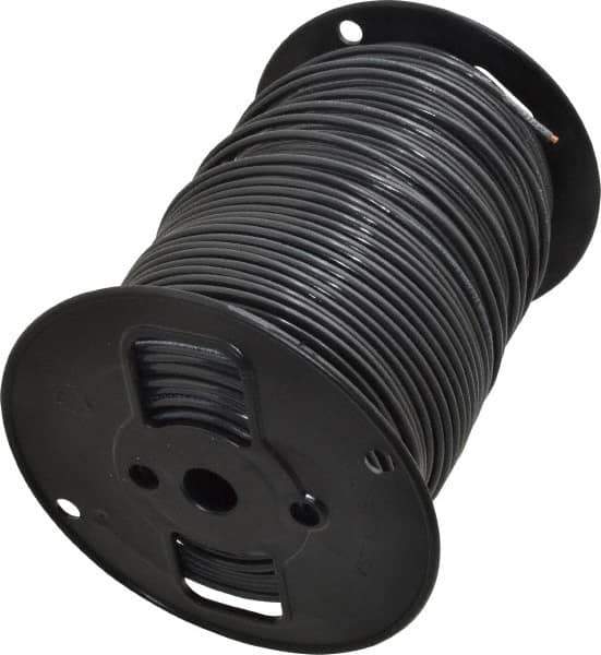 Southwire - THHN/THWN, 10 AWG, 30 Amp, 500' Long, Solid Core, 1 Strand Building Wire - Black, Thermoplastic Insulation - All Tool & Supply