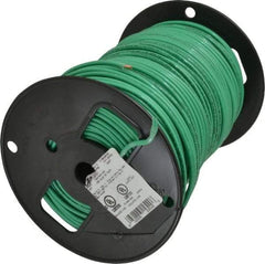 Southwire - THHN/THWN, 10 AWG, 30 Amp, 500' Long, Solid Core, 1 Strand Building Wire - Green, Thermoplastic Insulation - All Tool & Supply