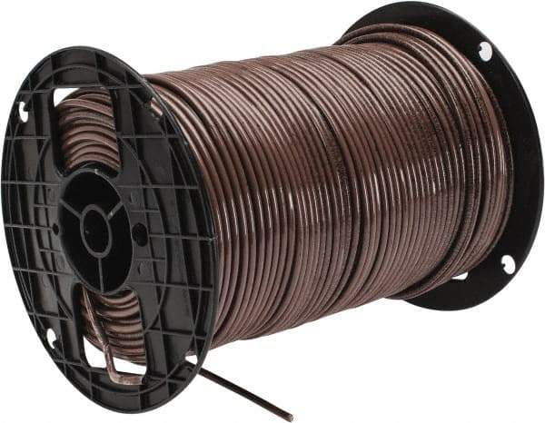 Southwire - THHN/THWN, 10 AWG, 30 Amp, 500' Long, Solid Core, 1 Strand Building Wire - Brown, Thermoplastic Insulation - All Tool & Supply