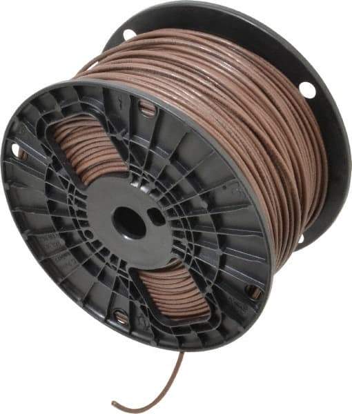 Southwire - THHN/THWN, 14 AWG, 15 Amp, 500' Long, Stranded Core, 19 Strand Building Wire - Brown, Thermoplastic Insulation - All Tool & Supply