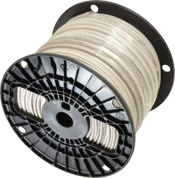 Southwire - THHN/THWN, 12 AWG, 20 Amp, 500' Long, Stranded Core, 19 Strand Building Wire - White, Thermoplastic Insulation - All Tool & Supply