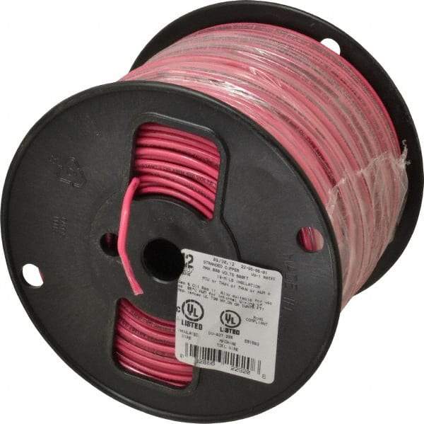 Southwire - THHN/THWN, 12 AWG, 20 Amp, 500' Long, Stranded Core, 19 Strand Building Wire - Red, Thermoplastic Insulation - All Tool & Supply