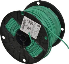 Southwire - THHN/THWN, 12 AWG, 20 Amp, 500' Long, Stranded Core, 19 Strand Building Wire - Green, Thermoplastic Insulation - All Tool & Supply