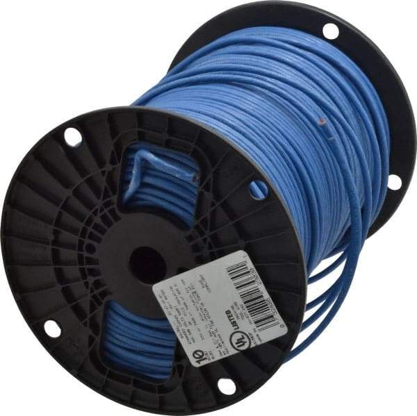 Southwire - THHN/THWN, 10 AWG, 30 Amp, 500' Long, Stranded Core, 19 Strand Building Wire - Blue, Thermoplastic Insulation - All Tool & Supply